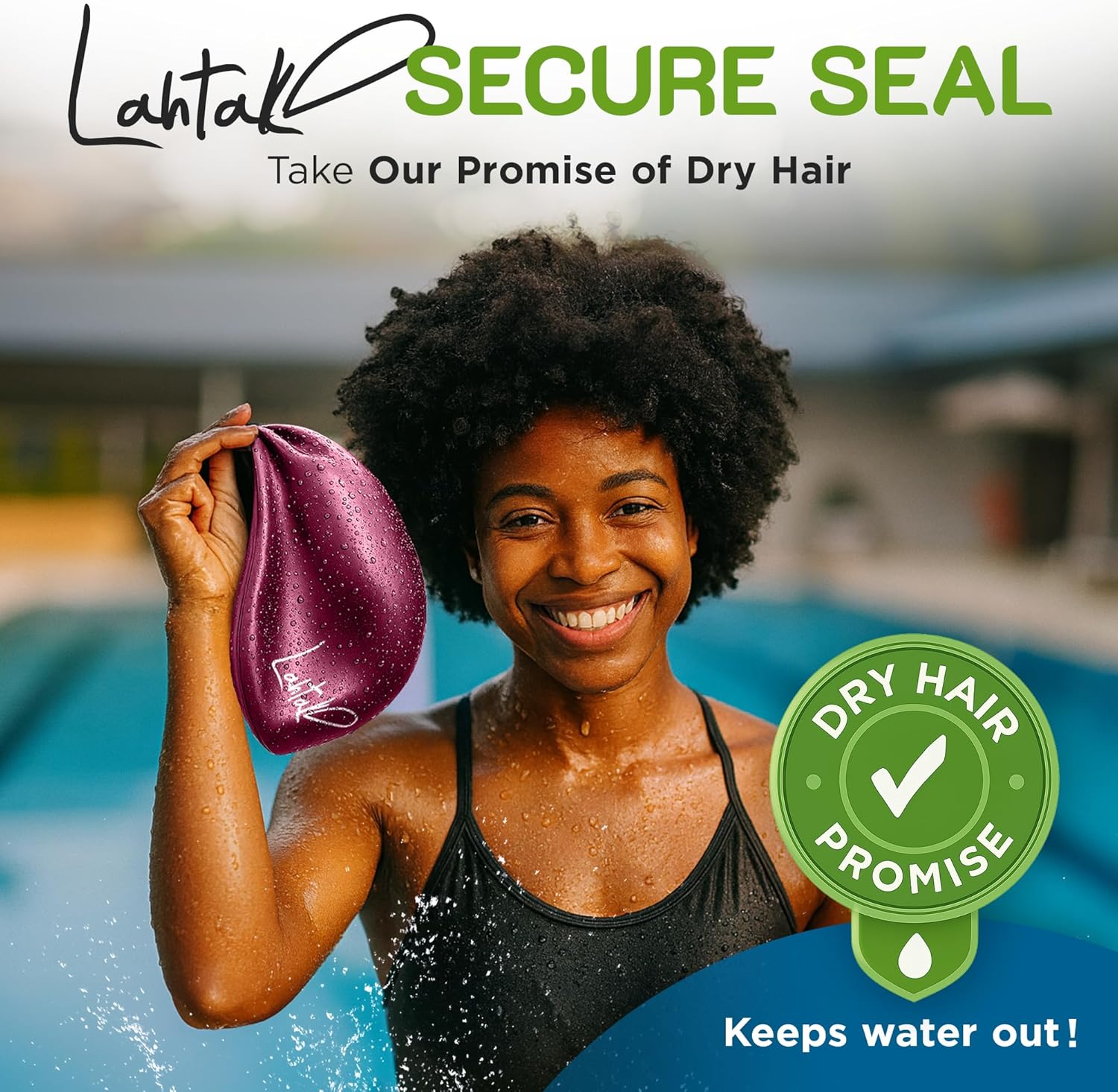 Large Swim Cap for Long Hair - Waterproof Durable Silicone Swimming Cap for Braids, Dreadlocks, Weaves, Afros, Curls – Swim Caps for Women & Men – Anti-Leak Seal for Pool, Beach, Laps & Water Workouts