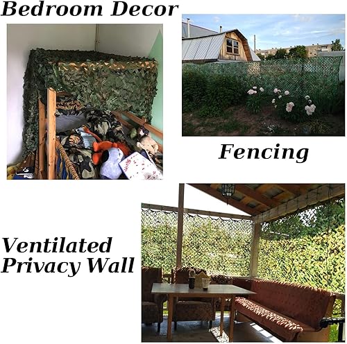 Miniatura 7 de Yeacool Red de camuflaje de malla de camuflaje de excedente militar para caza, decoración de fiesta temática militar, sombrilla para coche, cubierta