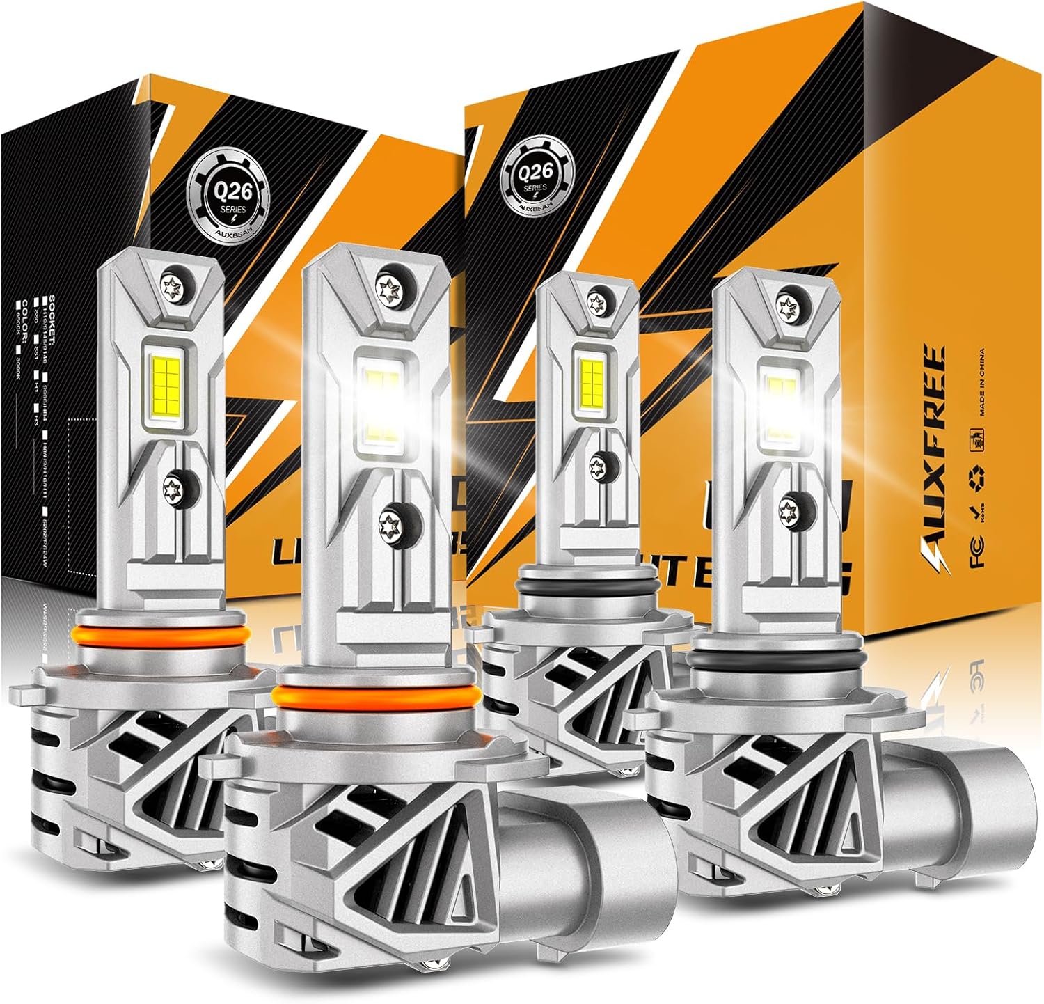 Auxbeam 9005 and 9006 Fog Light, 40000LM White Light for Offroad Light or Fog Light, Plug and Play