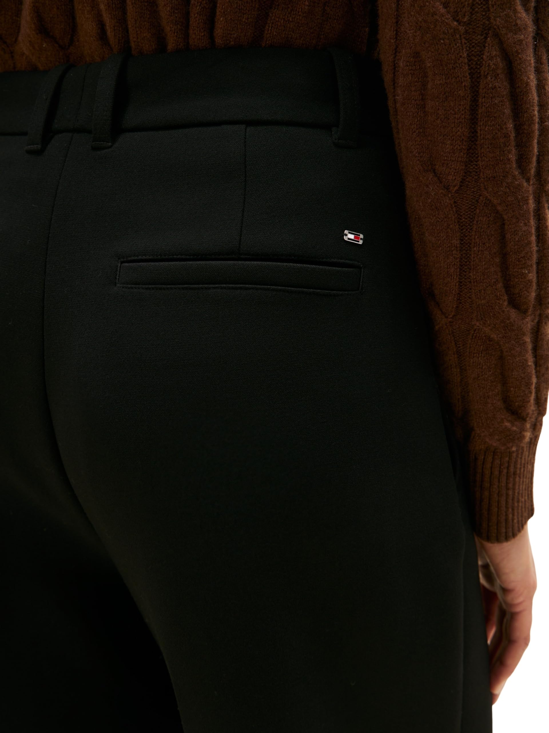 Tommy Hilfiger Damen Stoffhose Punto Relaxed Straight Fit