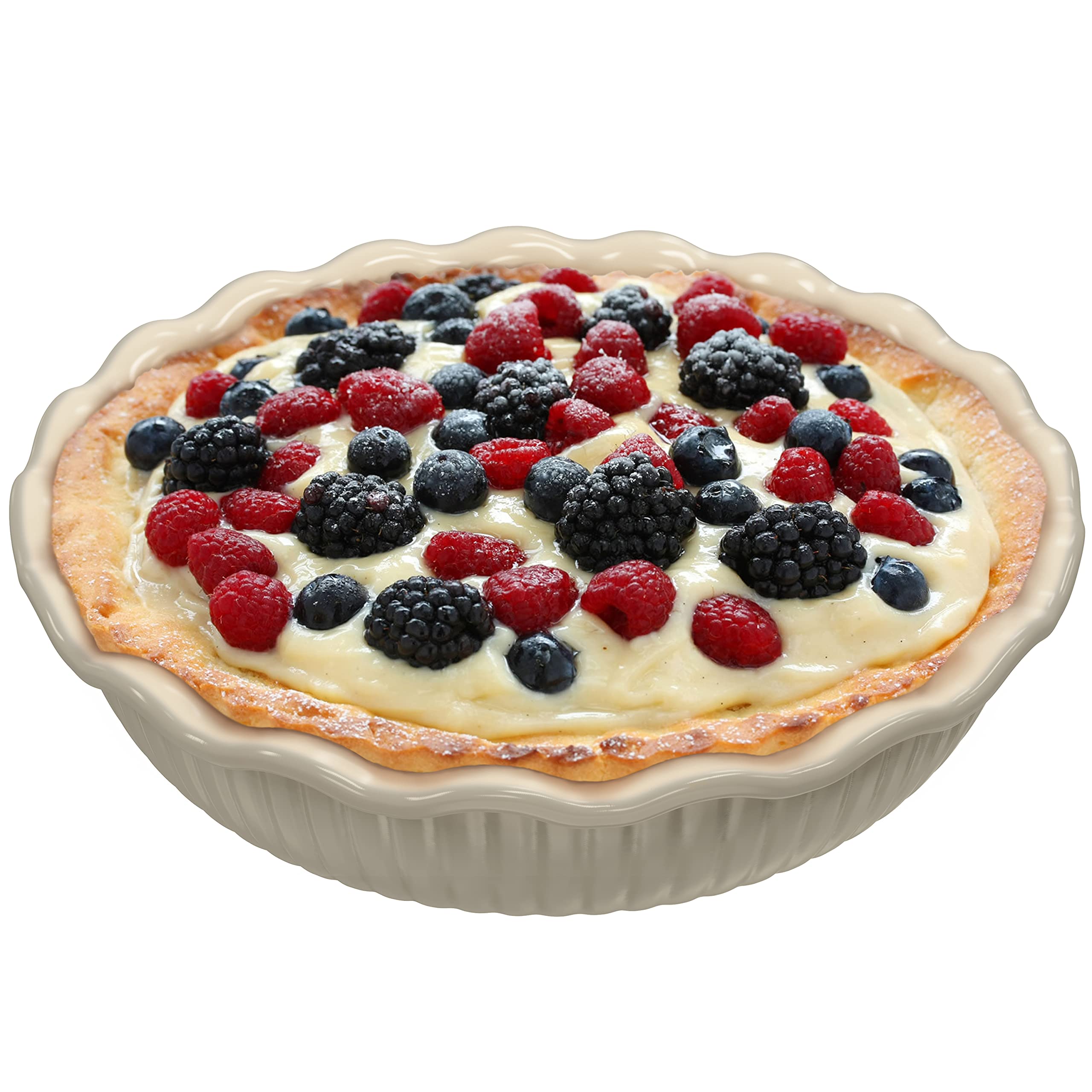 Buy Classic Farmhouse Ceramic Pie Dish Quality Stoneware Made in