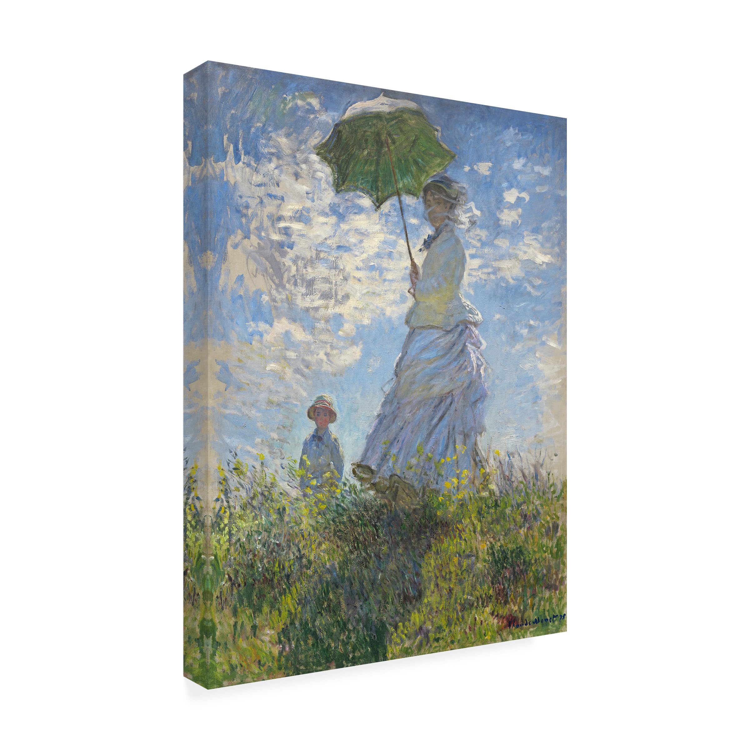 Trademark Fine Art Woman with a Parasol 1875 Artwork by Claude Monet 18 by 24-Inch