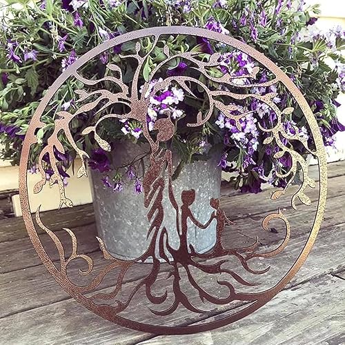 Miniatura 5 de sitfe Árbol de la vida de metal para madre con niños, esculturas colgantes de metal, decoración del hogar, árbol de la vida, arte personalizado,