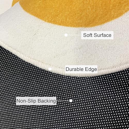 Miniatura 7 de USTIDE Alfombra redonda grande de 63 pulgadas, alfombra circular floral para sala de estar, dormitorio, lavable y suave, alfombra de piso para