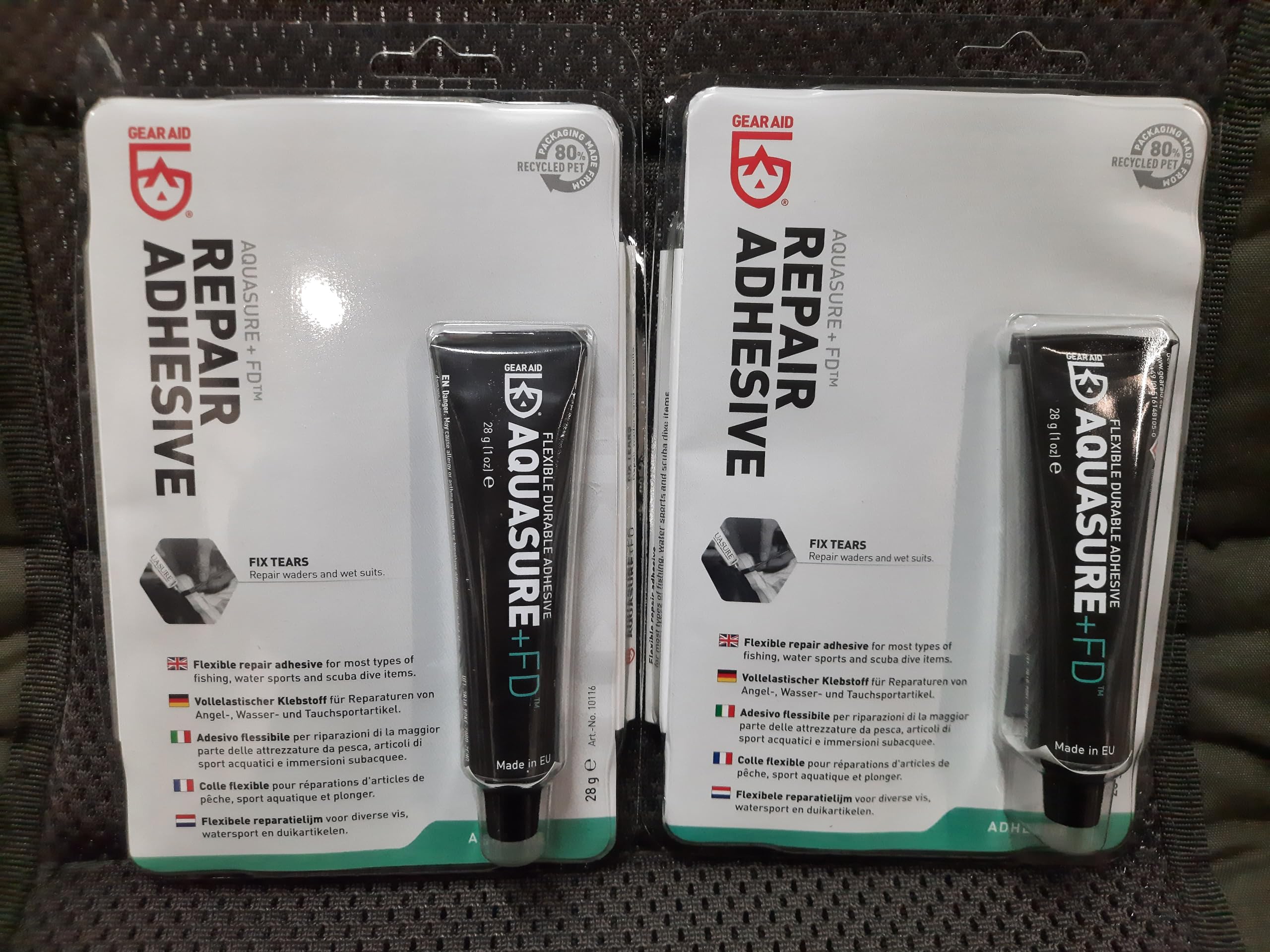 Aquasure Lot de 2 tubes de 28 g = 56 g pour réparation de combinaisons en néoprène, bottes d'eau et waders