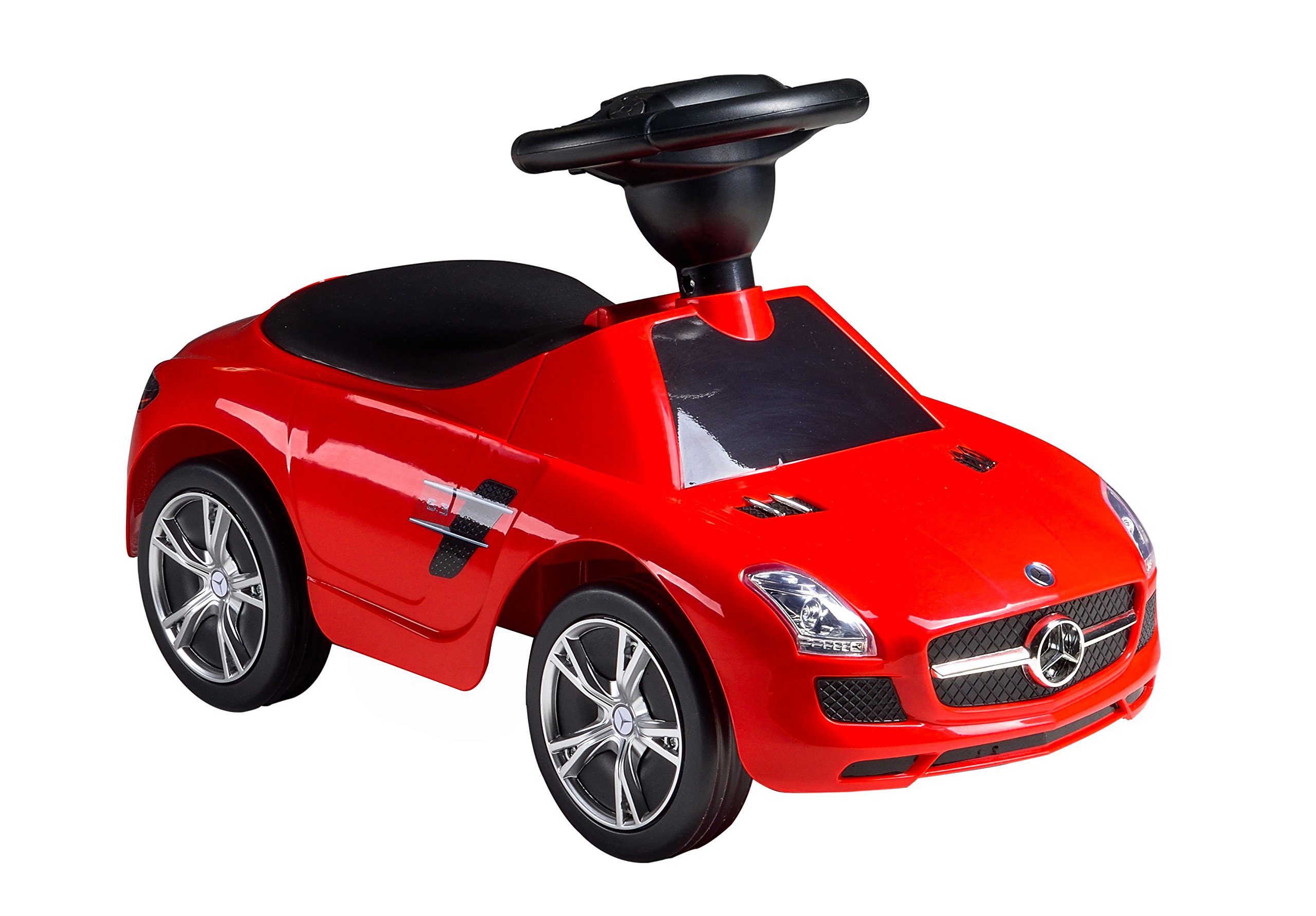 KIDS PREFERRED Licensed to Ride-On Mercedes Benz SLS - Riding Toy for Toddlers with Sounds - Red