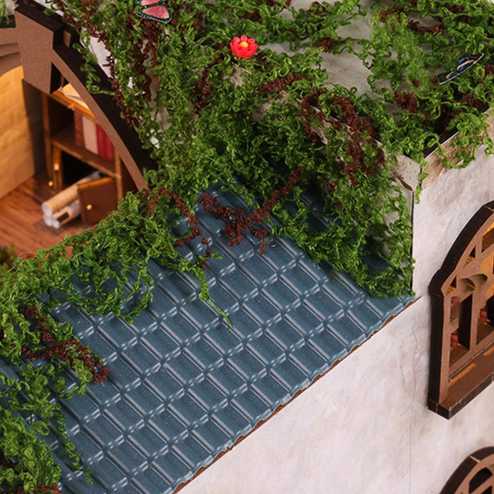 Kit Miniatura Casa in Legno Fai Da Te Luce Calda Realistica in Legno