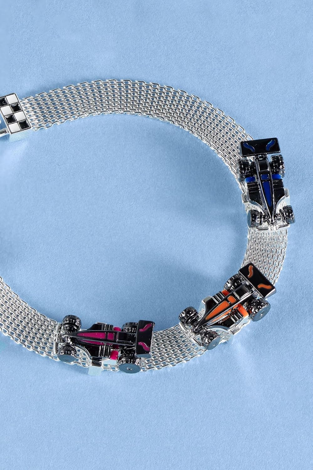 Alex and Ani Hot Wheels™ Bracelets - Moveable Enamel Charms, Checkered Flag Motif, Adjustable Stackable Designs, Ideal Gift for Women