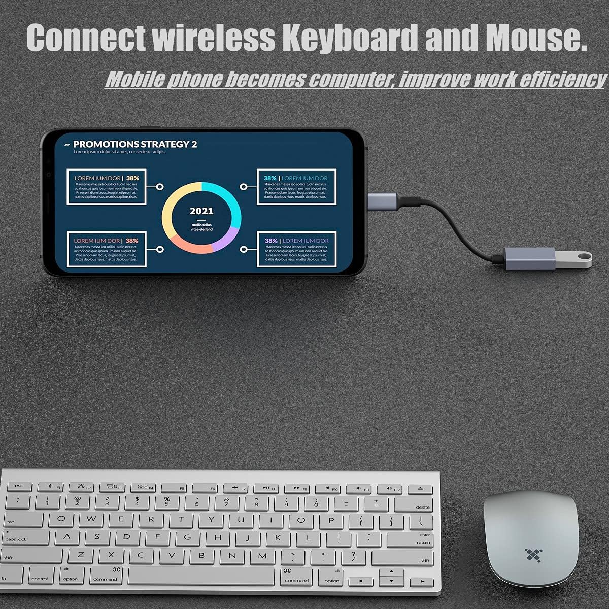 𝙐𝙎𝘽 𝘾 𝙩𝙤 𝙐𝙎𝘽 3.0 𝘼𝙙𝙖𝙥𝙩𝙚𝙧 [𝟮 𝗽𝗮𝗰𝗸], USB-C to USB Adapter, USB Type-C to USB, Thunderbolt 3 to USB Adapter OTG Cable for Macbook Pro/Air 2020/2018,iPad Pro 2020,Galaxy S20 S20+