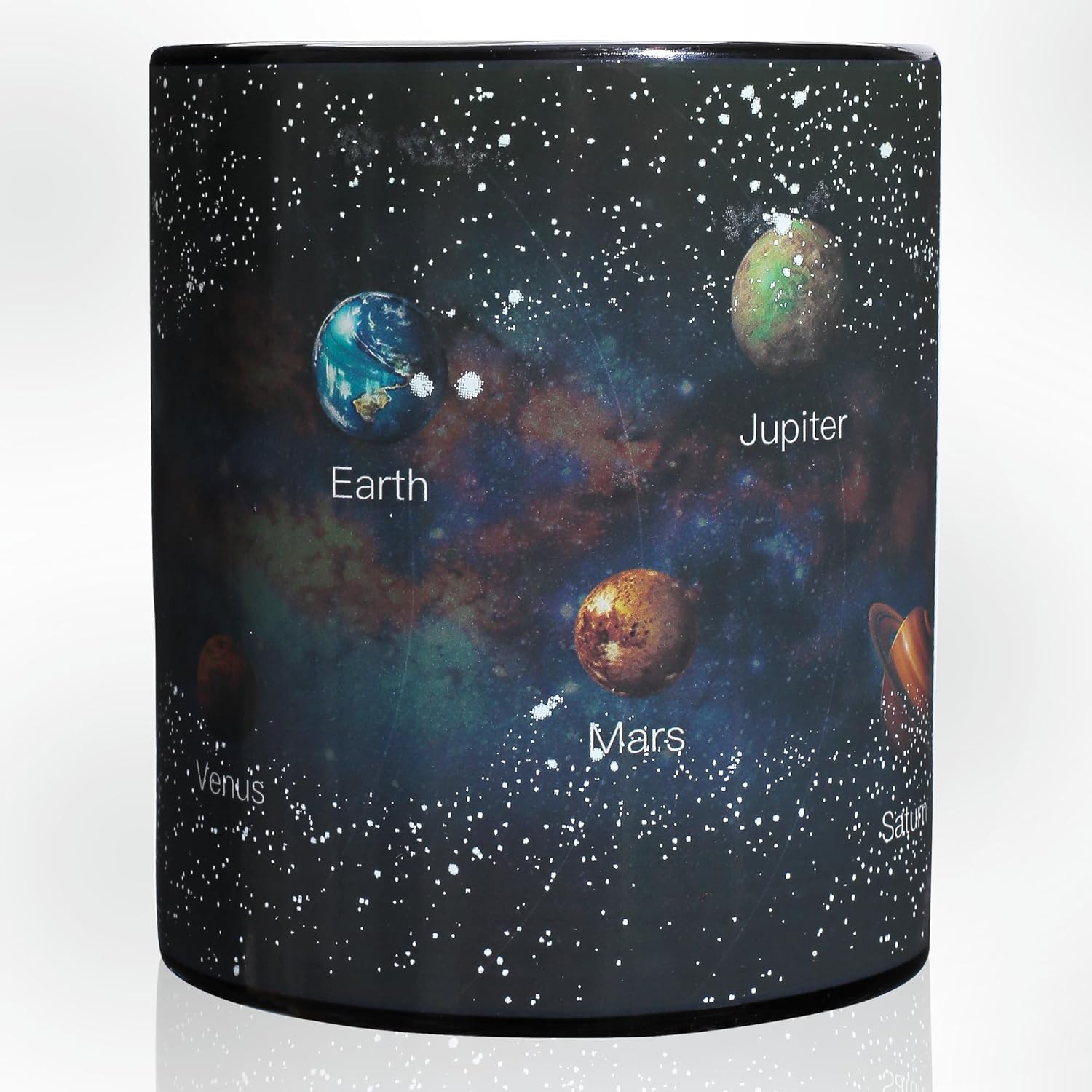 Color Changing Coffee Mug with Solar System Design - Astronomy Gifts for Kids, Students & Teachers - Space Themed Gifts - Heat Changing Mug Made of Premium Ceramic(12oz) (Black) - Image 3