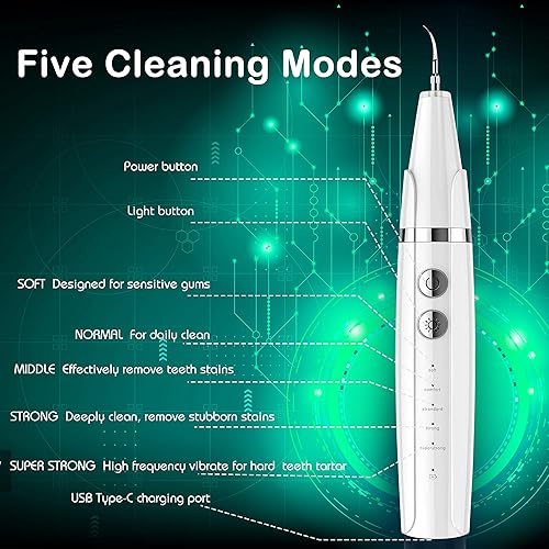 Miniatura 4 de Removedor de placa para dientes - Limpiador ultrasónico de cepillos de dientes para mascotas - Kit de limpieza de dientes para sarro y manchas -