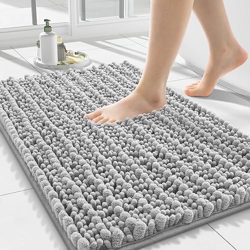 Miniatura 246 de Smiry Alfombras de Baño 24 x 16 pulgadas, Tapetes de Baño de Chenilla Extra Suaves y Absorbentes, Respaldo de Goma Antideslizante, Lavable a Azul