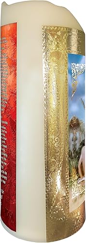 Miniatura 3 de Artediseño piezas maestras Saint Martin of Tours - Vela de oración devocional LED sin llama, decoración religiosa de lámina dorada para el hogar