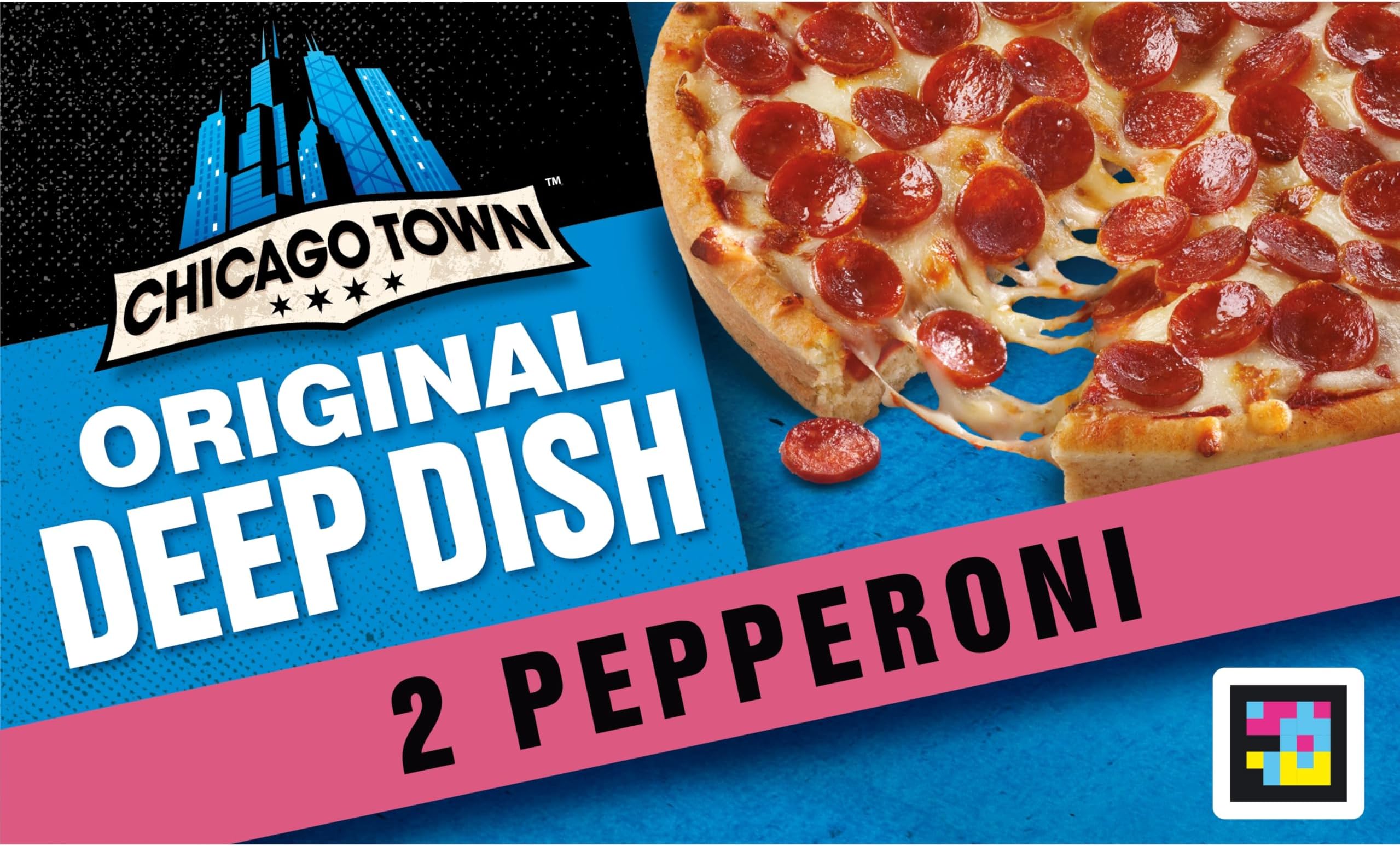Chicago Town 2 Deep Dish Pepperoni Mini Pizzas, 2 x 155g (Frozen)