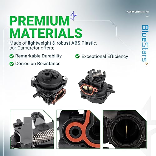 Miniatura 6 de BlueStars 799584 592361 Carburador - Compatible con motores 550EX 625EX 675EX 725EXI 140cc Husqvarna LC121P Troy-Bilt TB110 TB200 B110 - Reemplaza