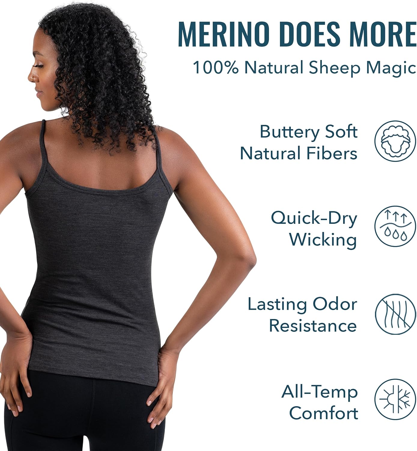 Women's Merino Tank Top by Woolly | RWS Certified | Soft, Stink Free, Seattle Designed - Image 2