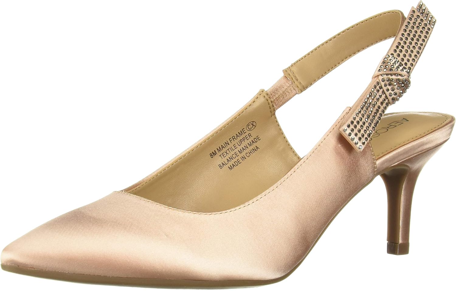 Aerosoles Women's Main Frame Pump, Tan Fabric, 6 M US