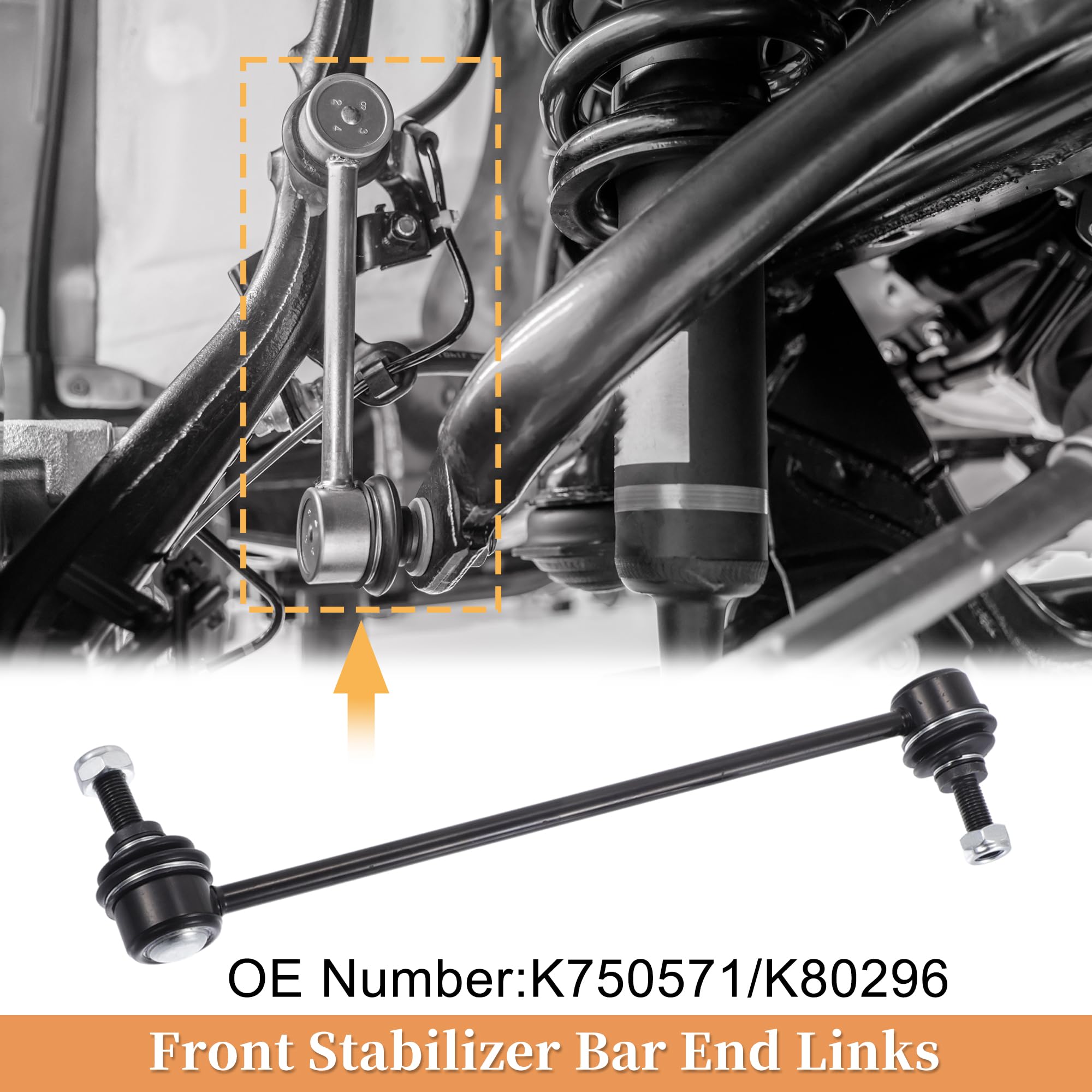 2 Rear Sway Bar Links Suspension Kit - Fits Ford Escape 2009-2012, Mazda Tribute 2009-2011