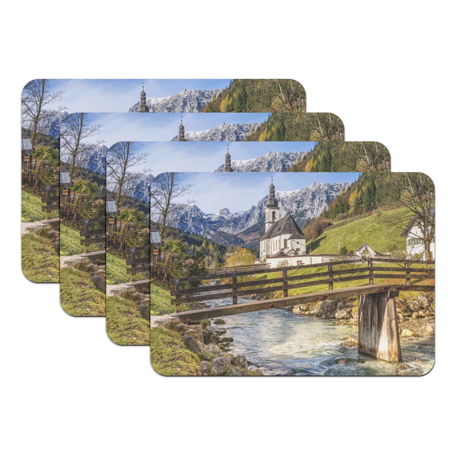 Sets de table en caoutchouc antidérapant grand format lavable pour protéger la table