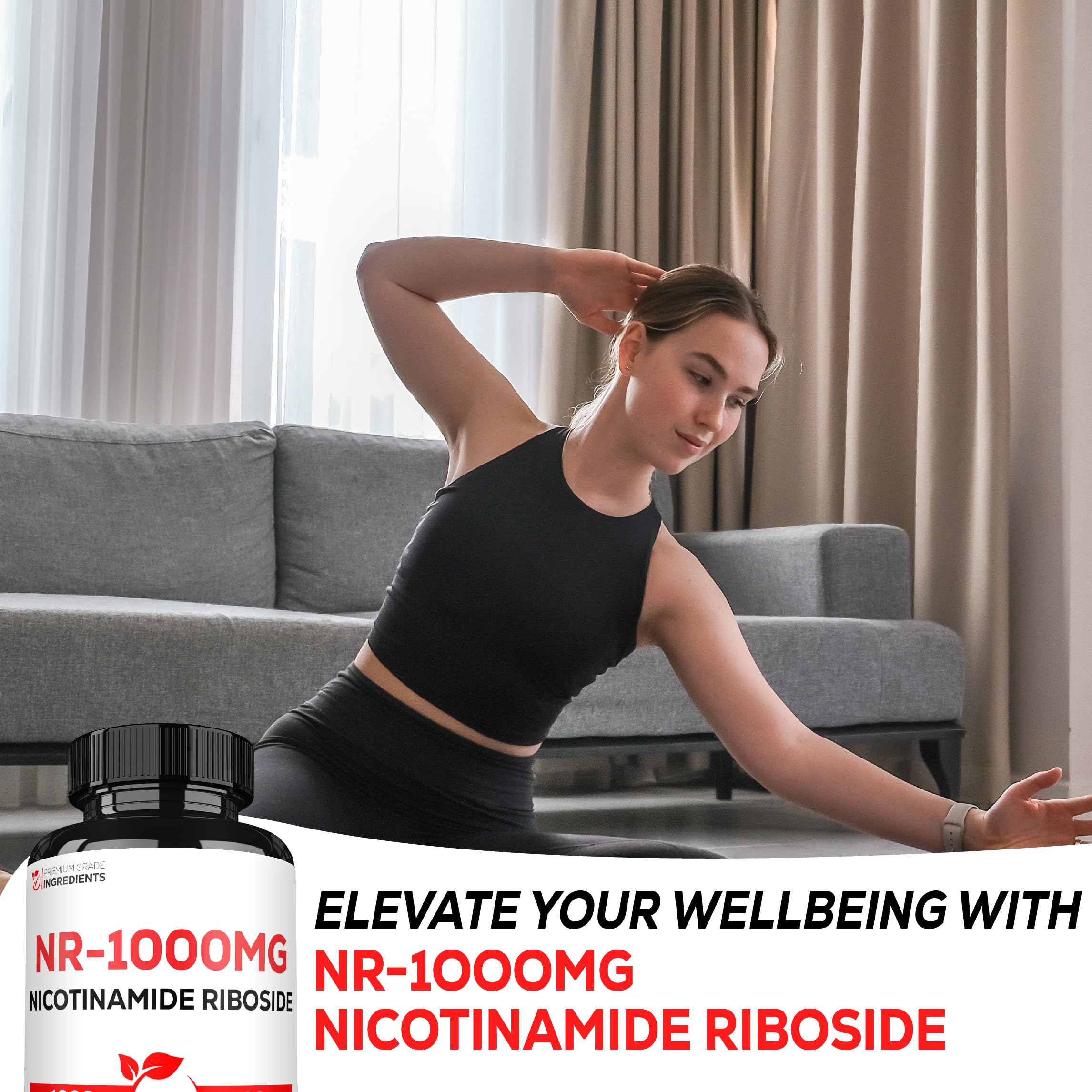 Satoomi NAD Nicotinamide Riboside - NR 1000mg Supplement - 60 Count for 30 Days — Amazon image 6