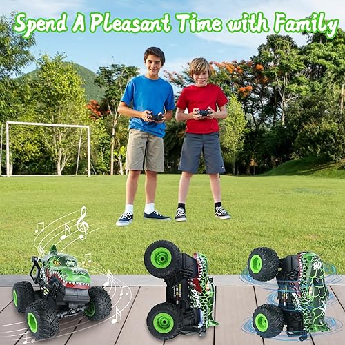 Miniatura 2 de Auto monstruo a control remoto, camión a control remoto giratorio de 360, camión monstruo de 2.4 GHz con música e iluminación, auto de control