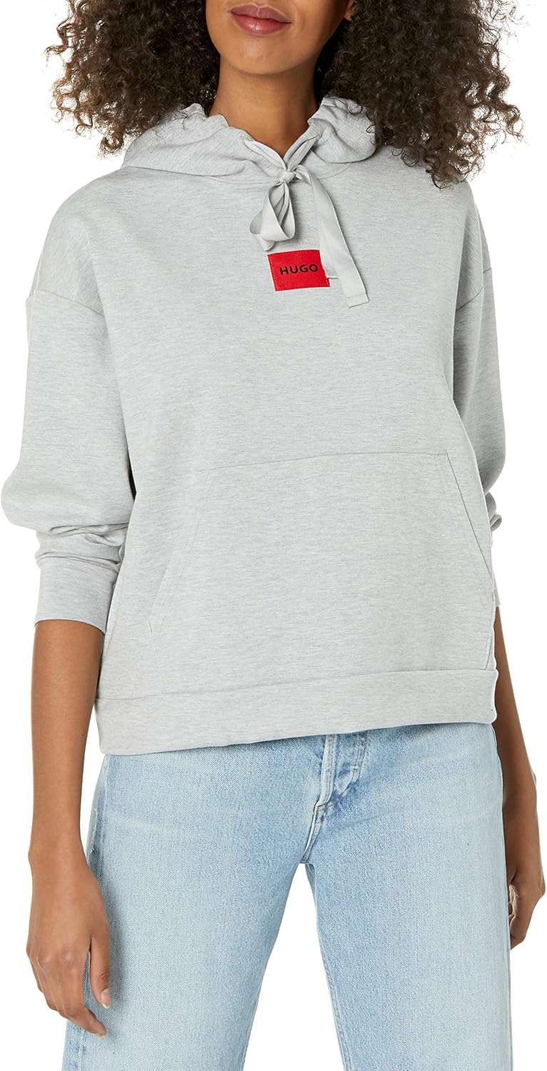 HUGO womens Relaxed Fit Hooded Sweatshirt