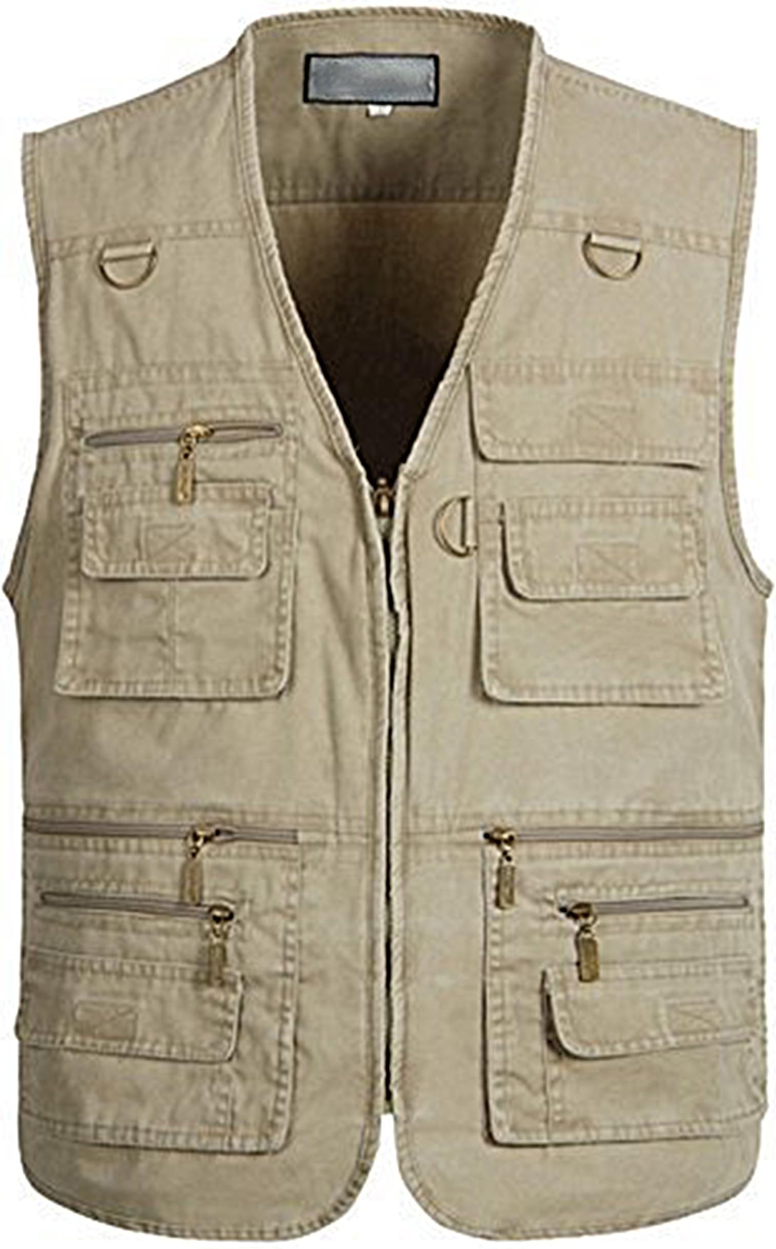 Alipolo Fishing Vest,Athletic Outdoor Photo Journalist Hunting Travels Jacket Khaki XX-Large