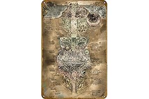 Made in Abyss Map Poster, Retro Metal Tin Sign, Wall Home Art...