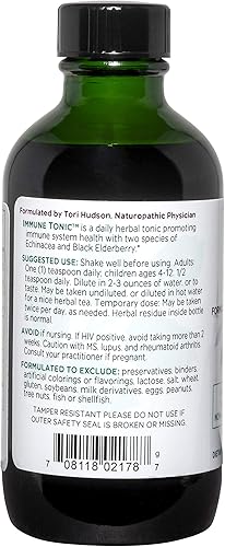 Miniatura 4 de Vitanica Tónico inmunológico, baya de saúco negro, 2000 mg, equinácea, apoyo inmunológico, sin OMG, vegetariano, 4 onzas (el embalaje puede variar)