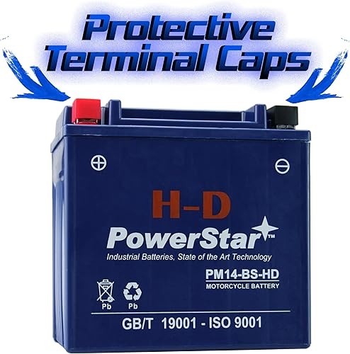 Miniatura 2 de PowerStar H-D YTX14-BS - Batería de motocicleta compatible con Moto Guzzi V7 Stone 2013 a 2014