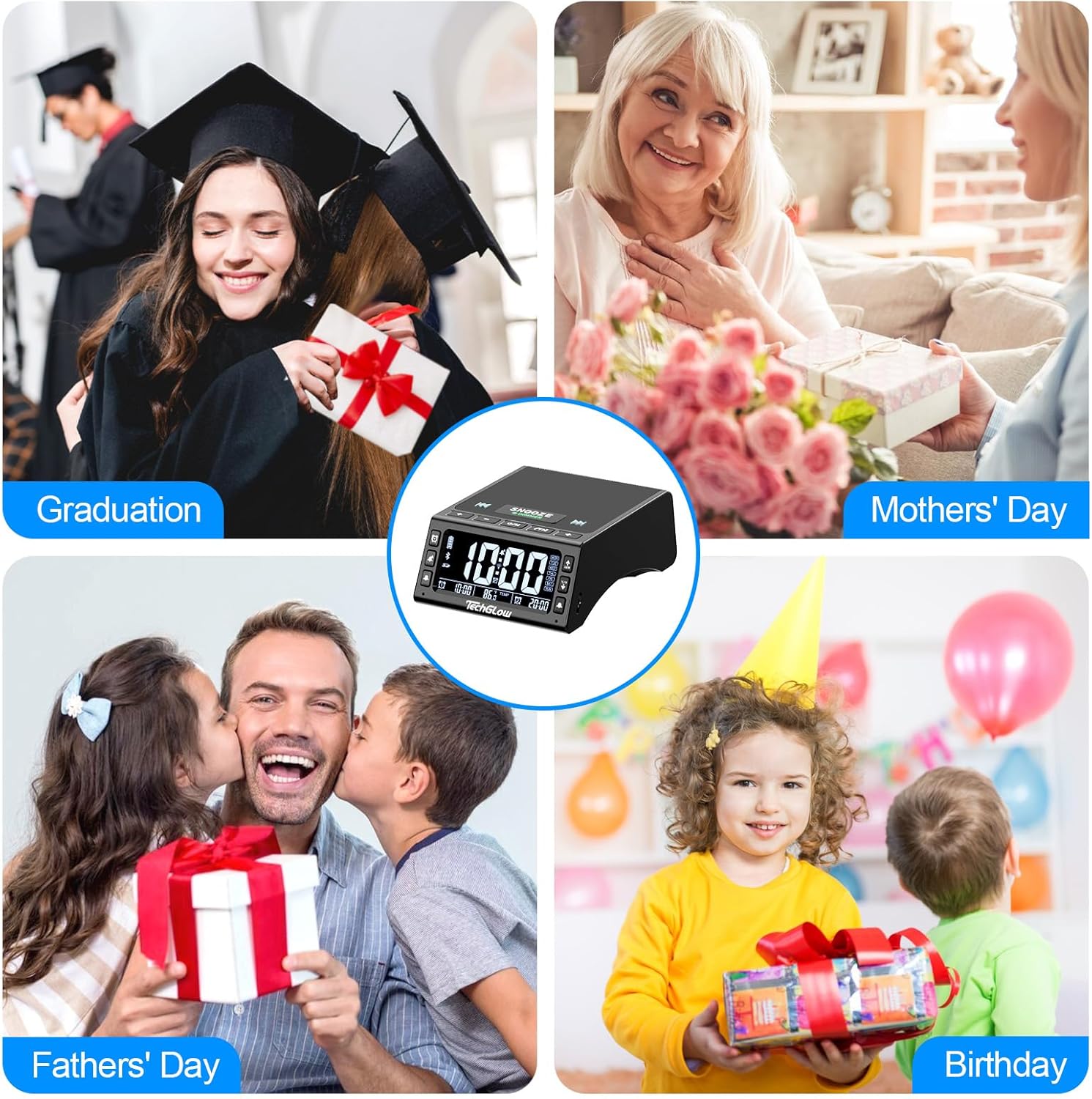 TechGlow Foldable Cellphone Stand with Wireless Bluetooth Speaker Birthday Gifts for Men Women Mother Father Cool Tech Gadgets - Image 8