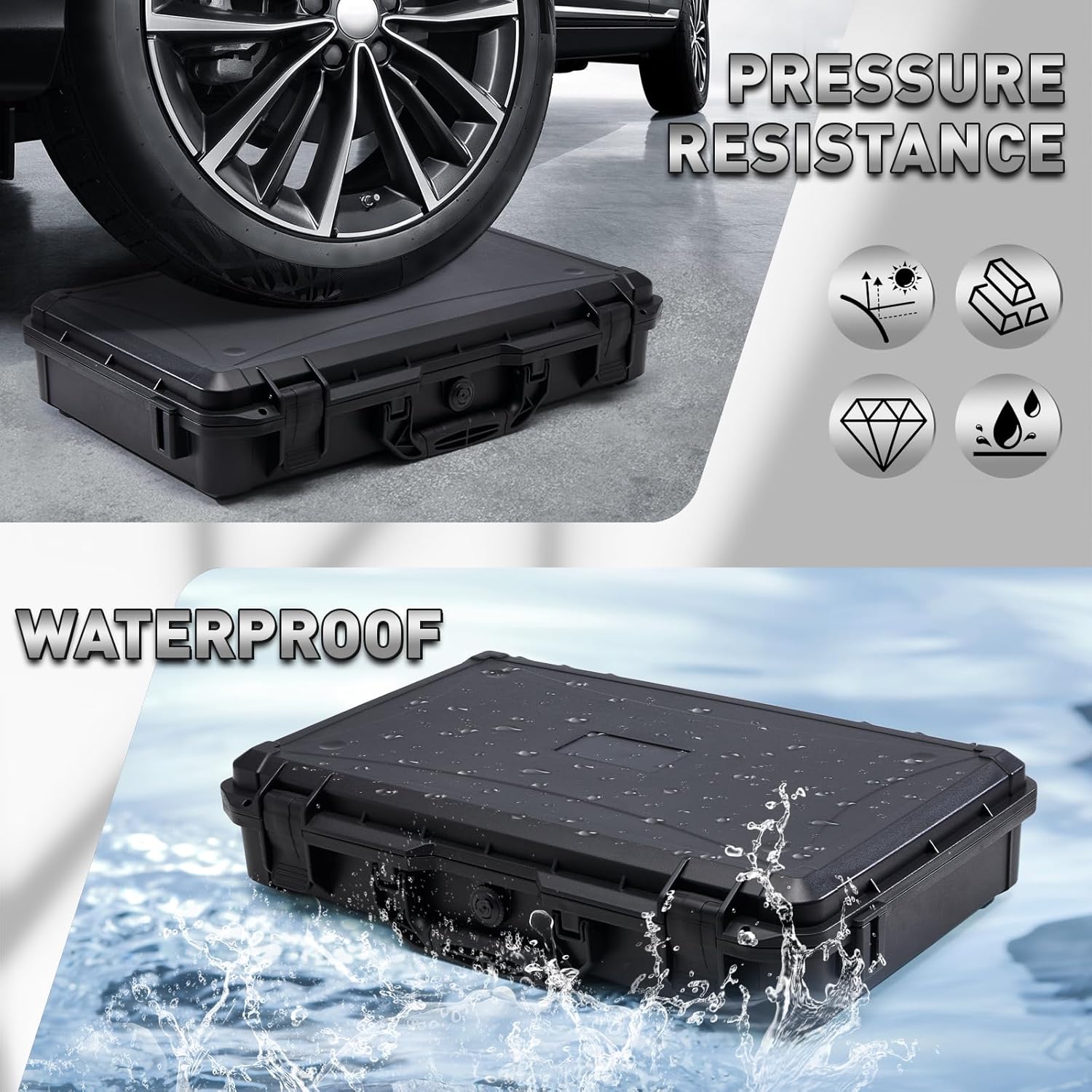 Hard Shell Case for Denon DJ Prime GO/Prime GO+ | Protective Carrying Storage Gig Bag Case with EVA Foam | Compatible with PC(Polycarbonate) Cover