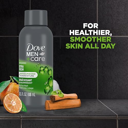 Miniatura 3 de Dove - Gel de baño refrescante extra fresco con tecnología de microhumedad nutritiva las 24 horas para hombres, 3 onzas