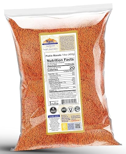 Miniatura 9 de Rani Pickle (Achar) Masala - Mezcla de especias indias 14 onzas (14.11oz), totalmente natural, vegano, apto para gluten, sin OMG, sin colores,