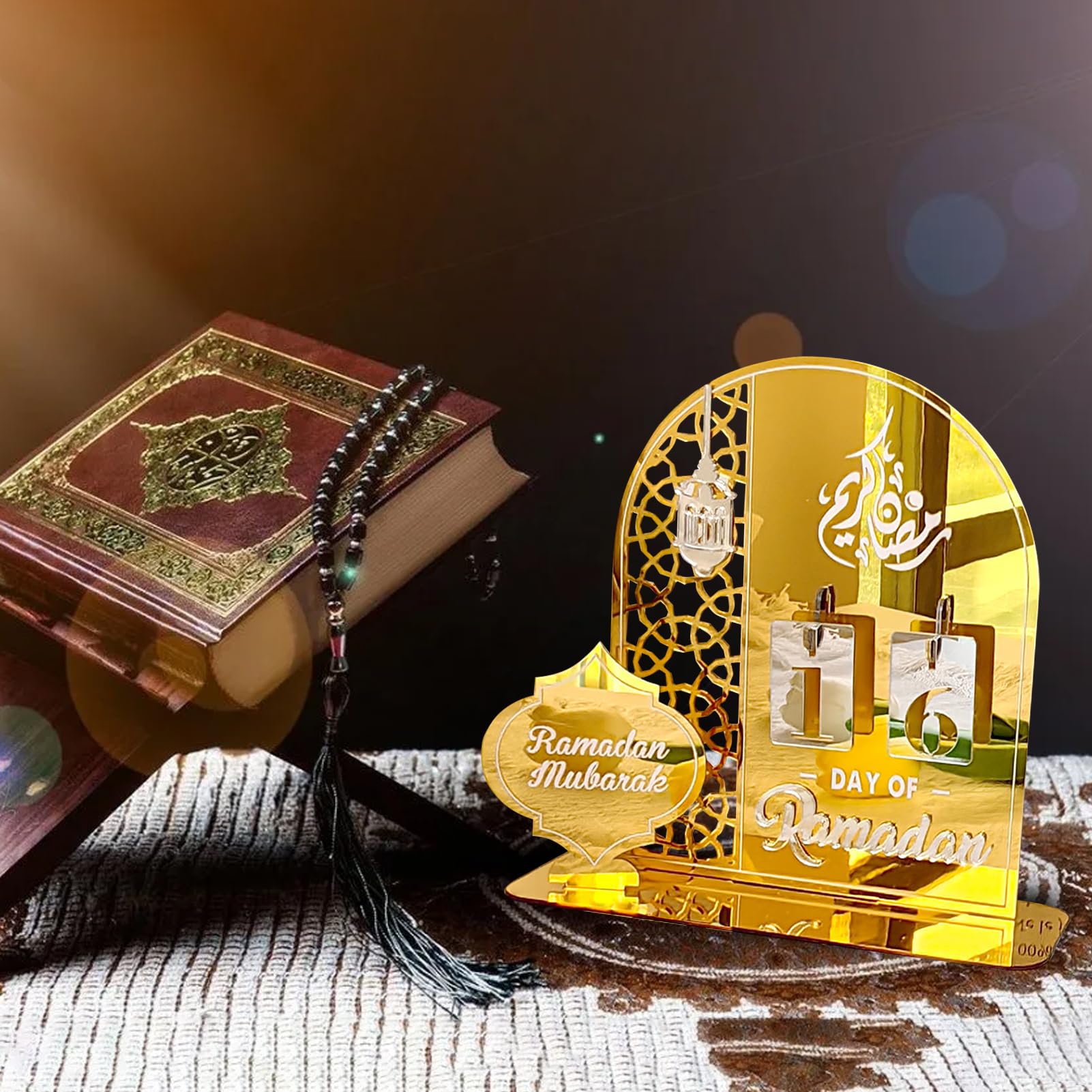 Generic endrier de l'Avent du Ramadan, calendrier de compte à rebours du Ramadan à suspendre