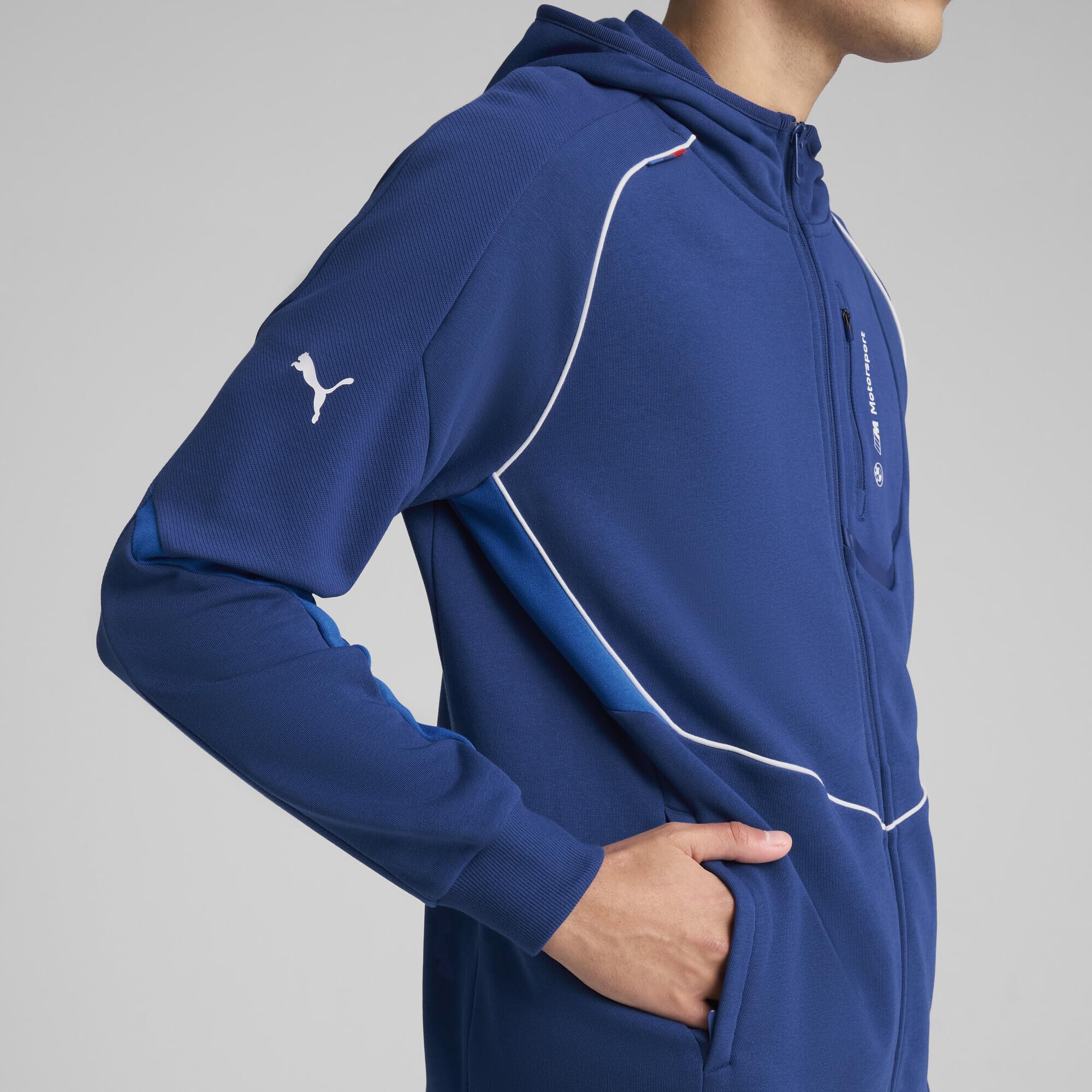 PUMA Chaqueta con Capucha BMW M Motorsport Hombre L, Pro Blue M Color