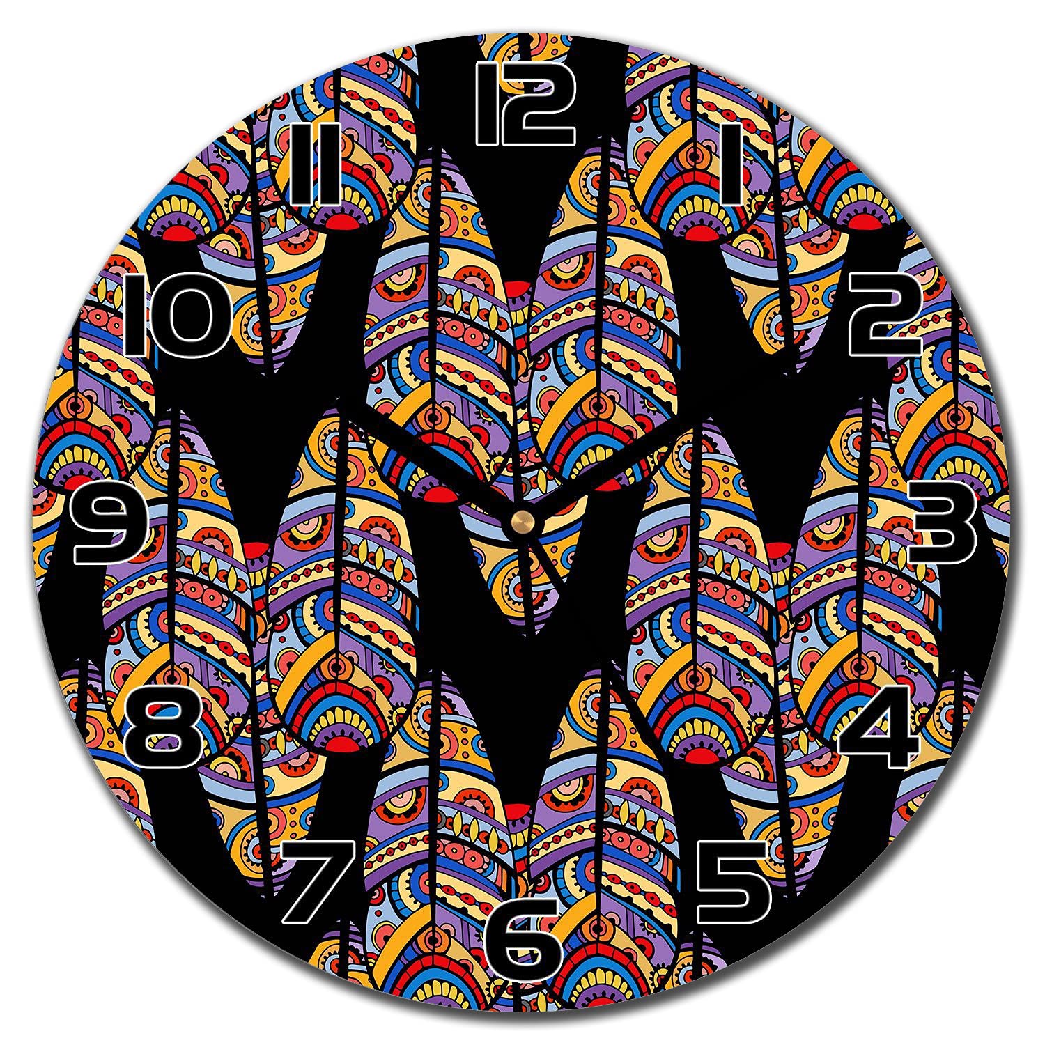 Horloge en verre de sécurité 30 cm Coloray avec aiguilles noires