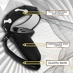 (1 Pair) Orzero Silicone Controller Cover Compatible for Quest 2, Anti-Throw Soft Protective VR Gaming Headset Handle - Black