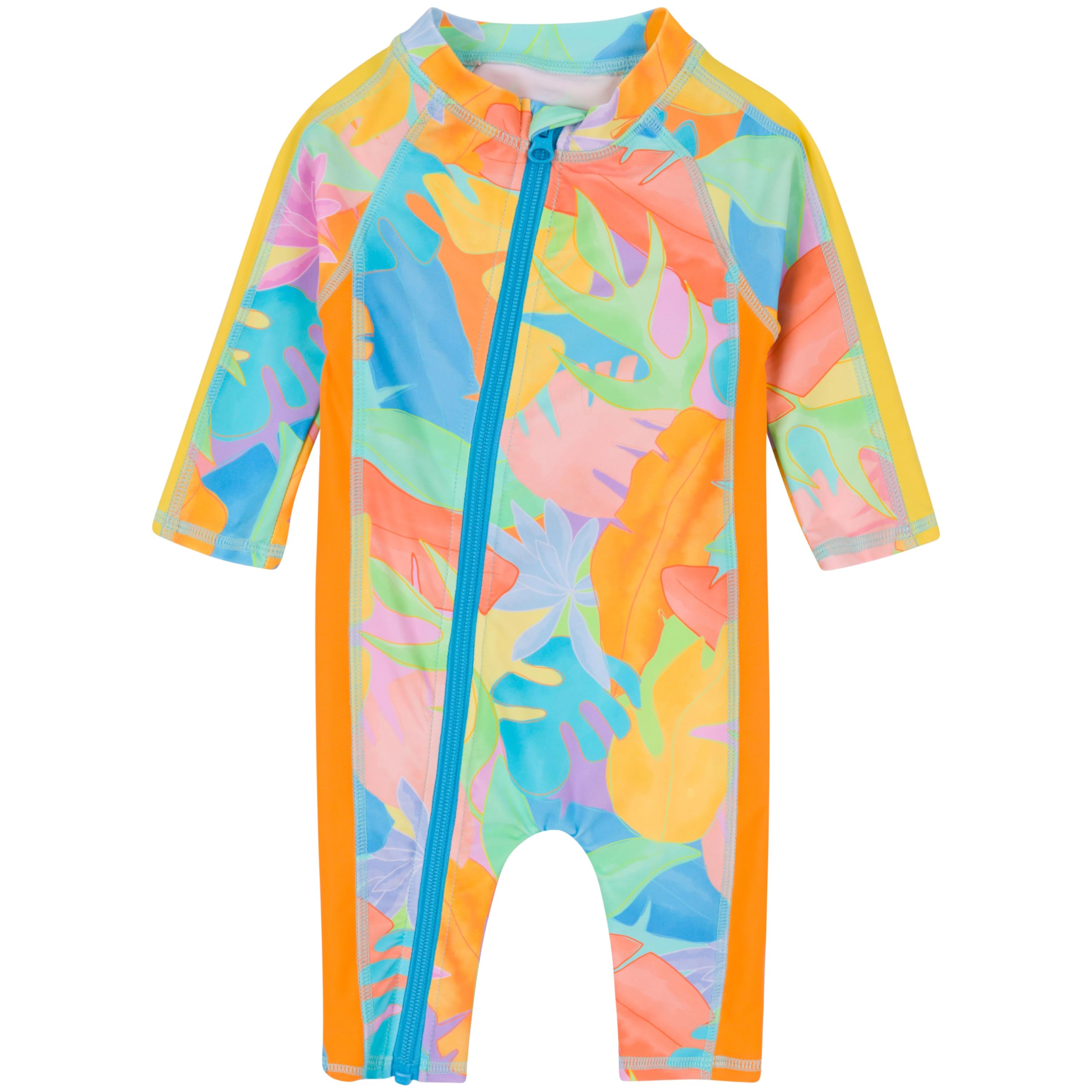 SwimZip Girls' Long-Sleeve UPF 50+ Swimsuit for Baby, Toddler, & Little Girls