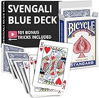 Vista 25 de Ted's Sterling Magic Precision Blue Rider Back Bicicleta Svengali Deck con instrucciones para más de 100 trucos (Reina de Corazones)