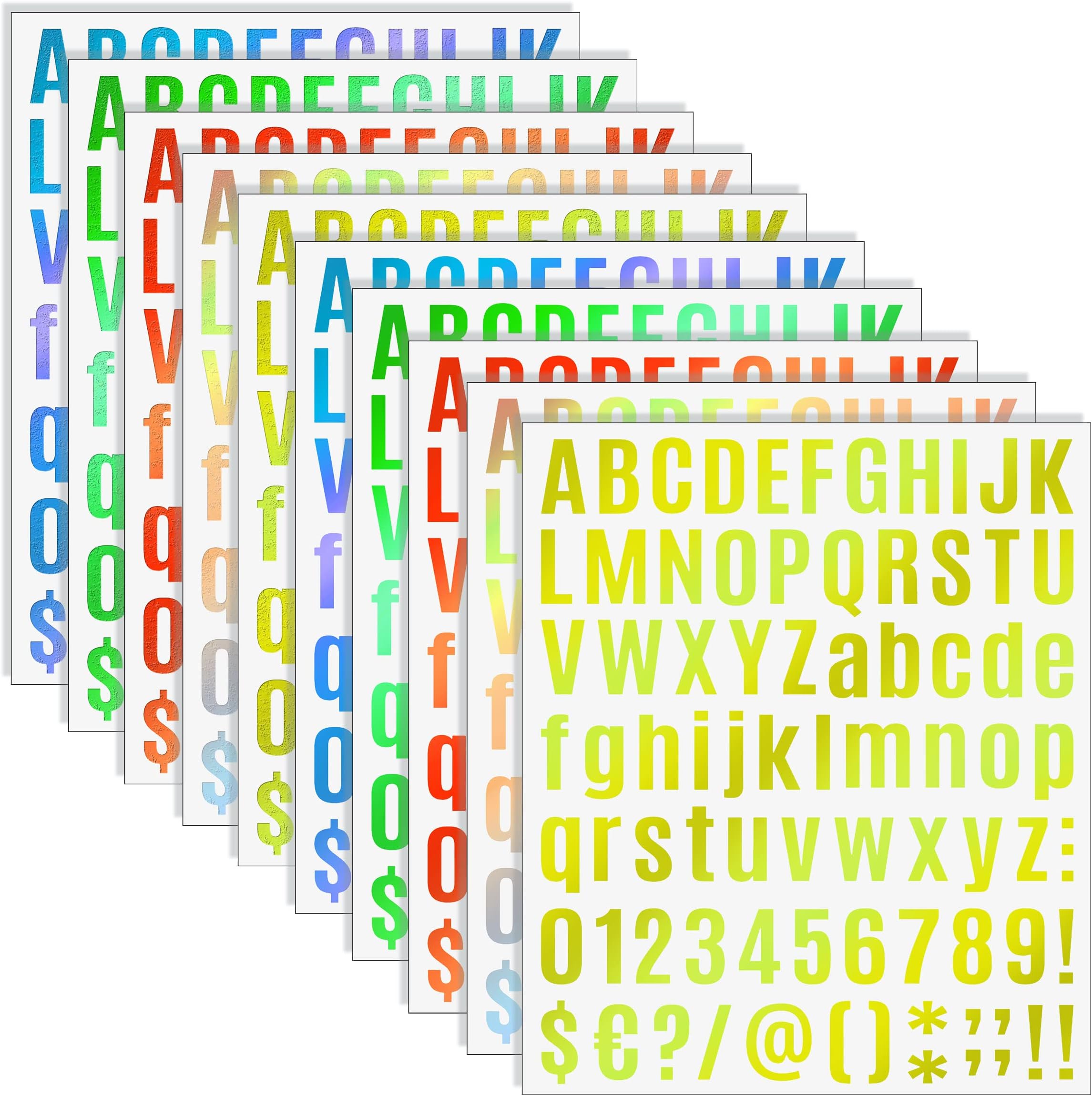 Lettres Auto-adhésives Résistantes Aux Intempéries A à Z Hillman, Vinyle, 3 Po, Noir Et Blanc