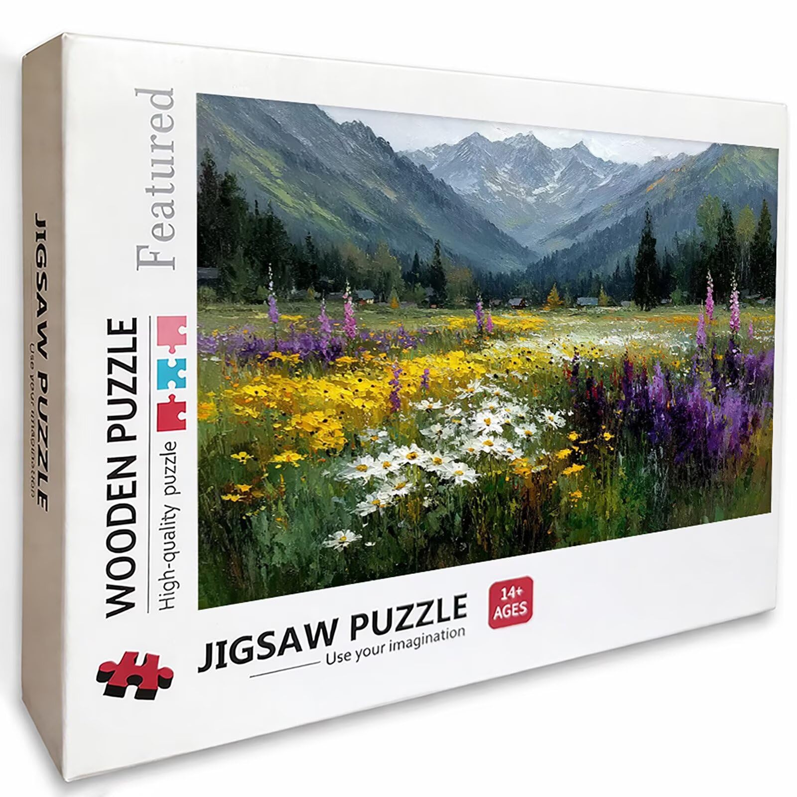 Puzzle Arte con Scatola Montagna, Paesaggio Puzzle Legno 6000 Pezzi Adulti 179x105cm, Attività di Intrattenimento ad Alta Difficoltà, DIY Classici Gioco, Jigsaw Per Tutta La Famiglia, Regalo, X-4111