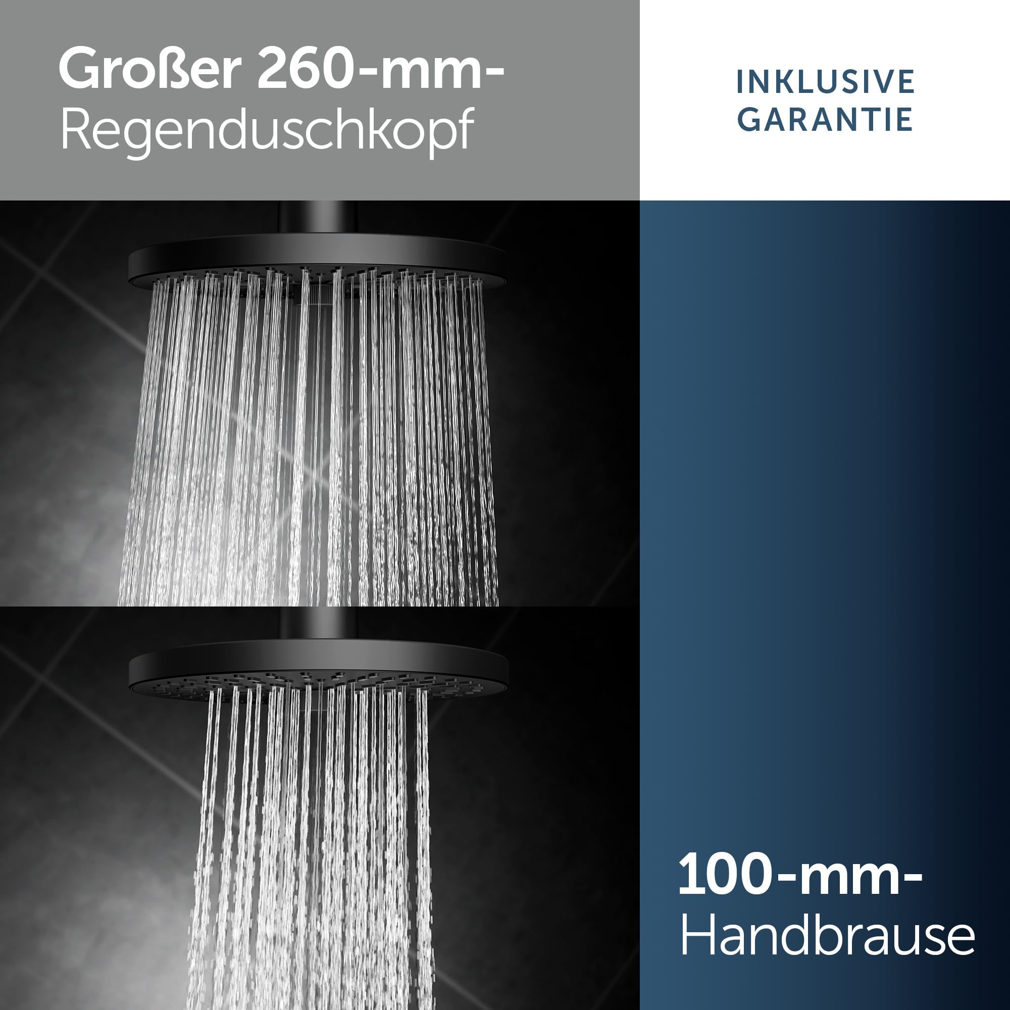 Ideal Standard Duschset Idealrain - Komplettset Mit Regenbrause & Handbrause