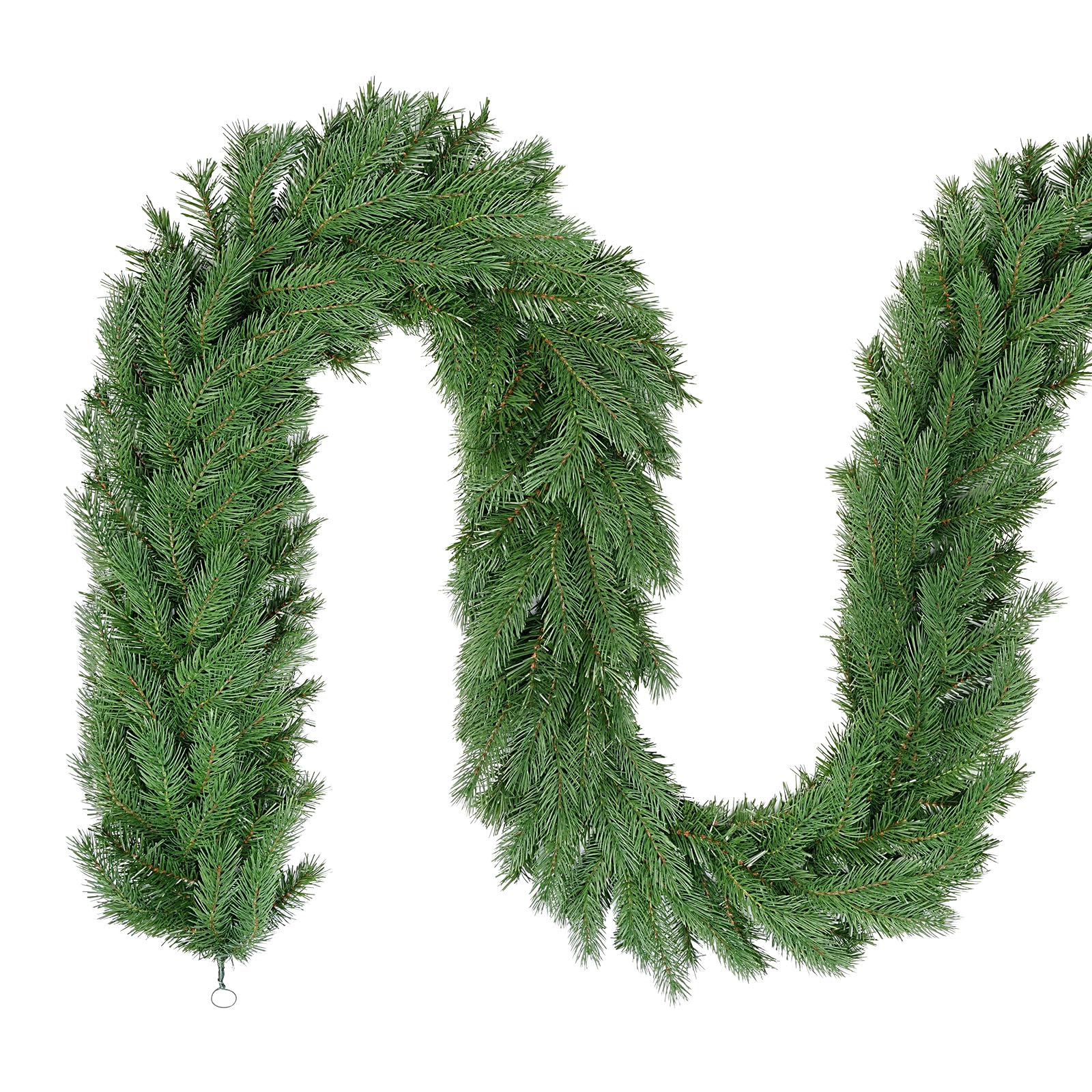 SALCAR Guirlande de Noël Artificielle 5m, Girlande de Sapin Naturelle Verte, 80% PE, Décoration DIY pour Noël, Flexible et Réaliste