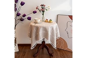 Gernaice Lattice Square Small Table Cover, 24x24 Inch Brown