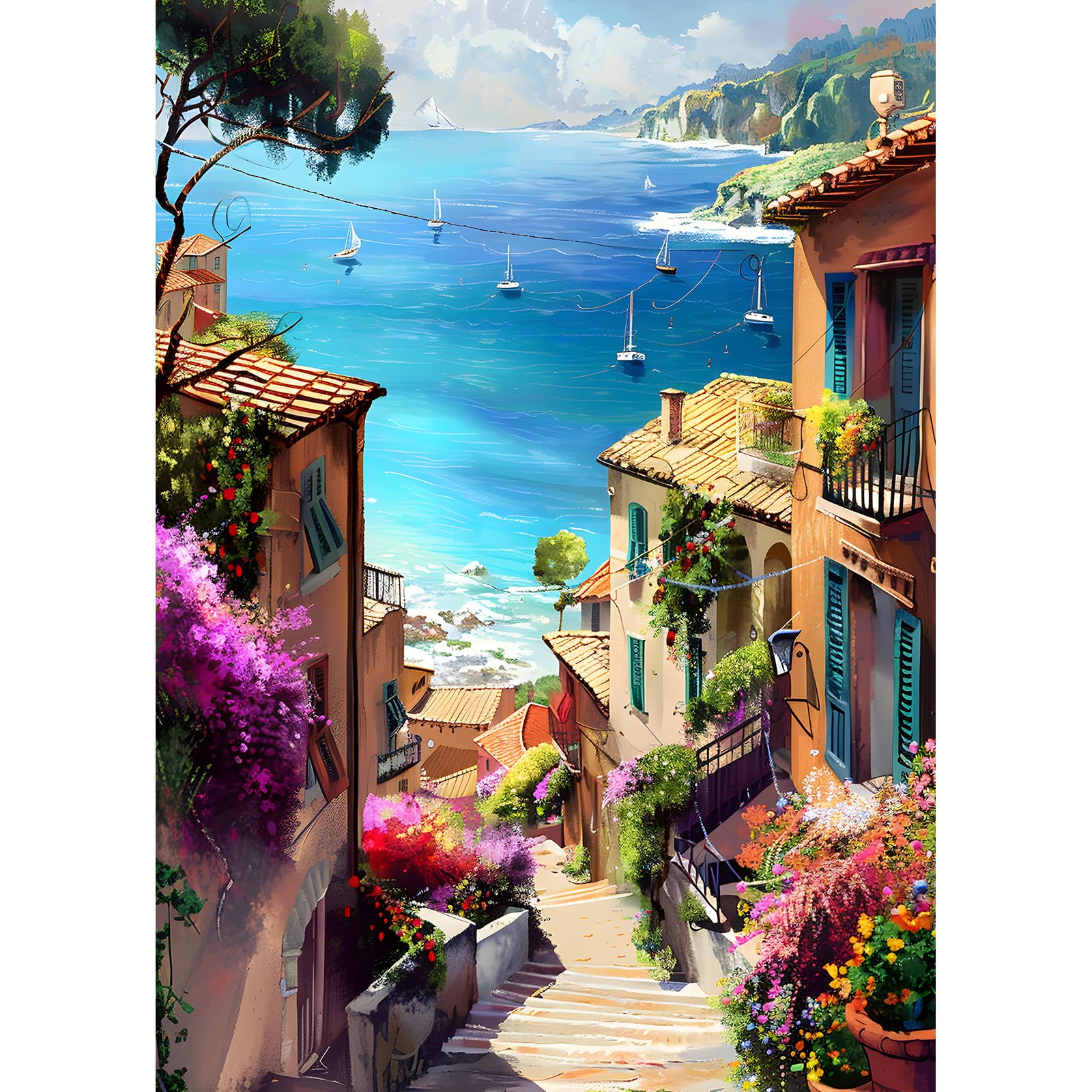 DPHERO 5D Bricolage Loup Diamond Painting, DIY Broderie Fantaisie