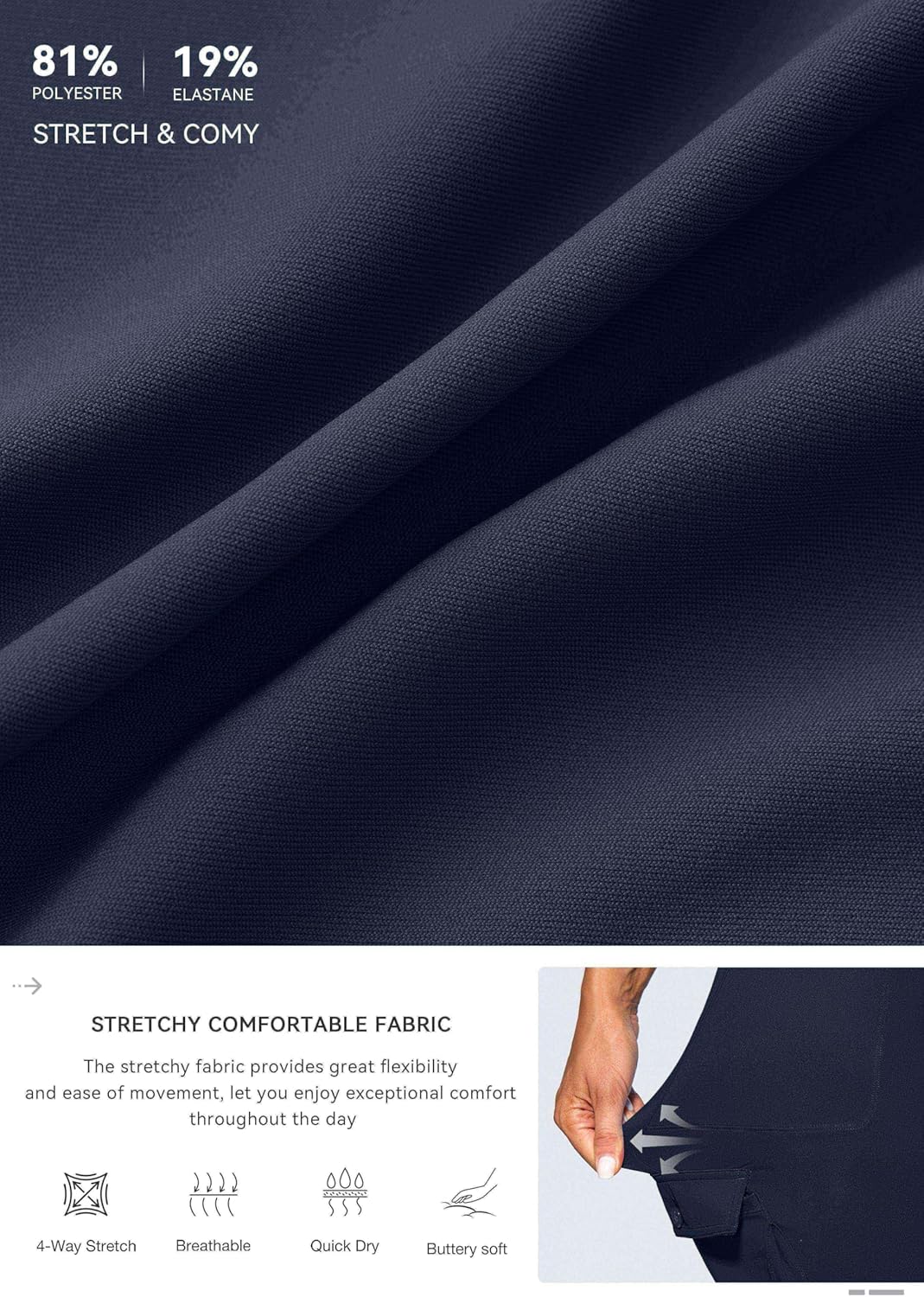 G Gradual Women's 6 Pockets High Waist Yoga Pants Stretch Cargo Flare Leggings for Fitness, Travel, Casual Wear - Image 6