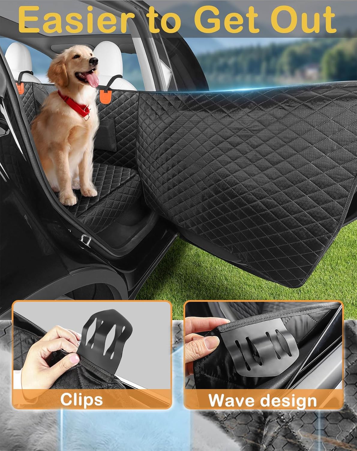 EVMODS for Tesla Car Dog Seat Cover,Car Back Seat...