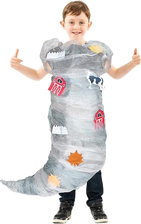 Swirling Tornado Vortex Style Costume Perfect For Children Or Any Kid That Enjoys Thunder Weather Storms And Destruction