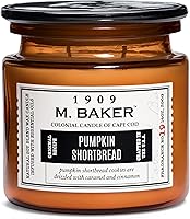 Vista 4 de Colonial Candle Vela perfumada en tarro de mantequilla de calabaza Vela de cera de mezcla de soja natural de 2 mechas para el hogar Vela